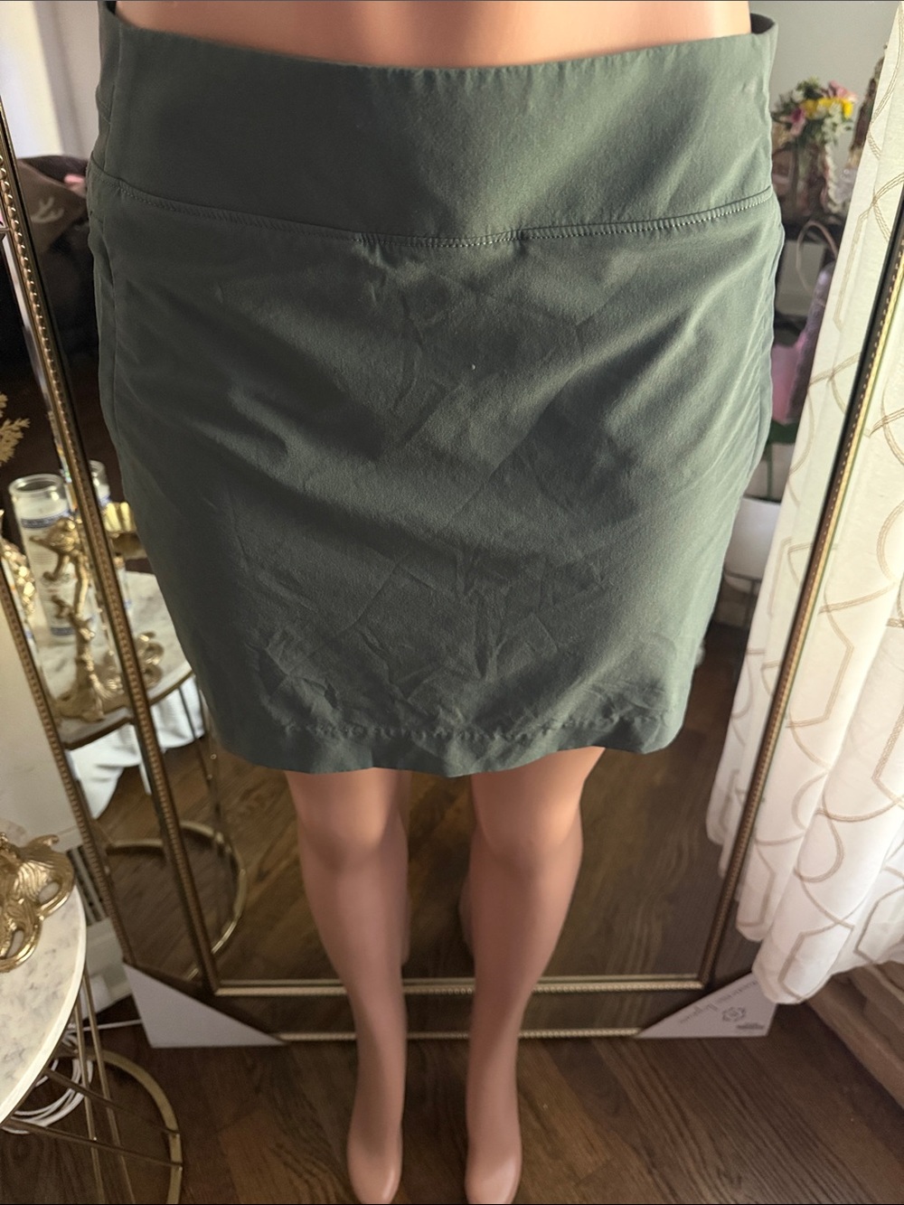 Athleta Olive Green Mini Skirt